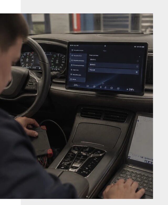 Русификация автомобиля BYD HAN для эксплуатации в Кургане